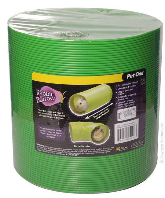 Pet One Tunnel Rabbit Burrow 20cm(D)x80cm(L)