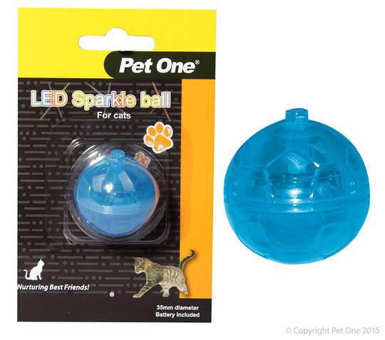 Pet One Cat Toy LED Sparkle ball