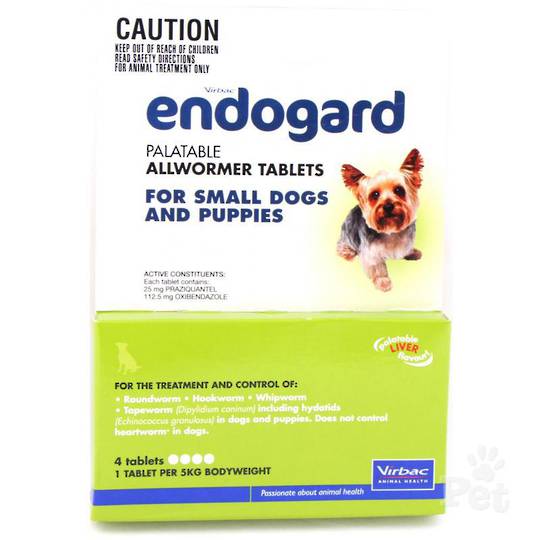 Endogard Palatable Allwormer Tablet for Dogs (5kg/4tablets)