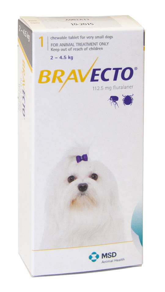 Bravecto Chewable Flea Treatment for Xsmall Dogs (Yellow)