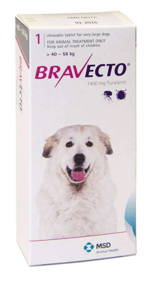 Bravecto Chewable Flea Treatment for Very Large Dogs (Pink)