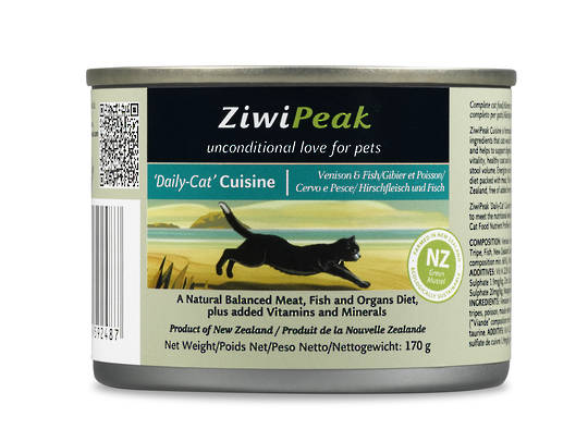 ZiwiPeak Daily Cat Moist Venison & Fish Cuisine 170g