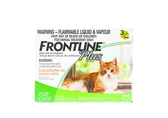 Frontline Spot-on Flea Treatment for Cats and kittens (0.5ml x 3)
