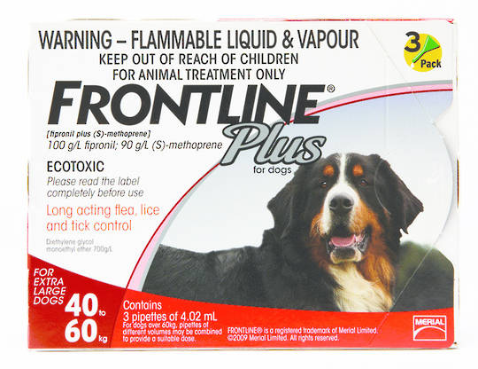 Frontline Spot-on Flea Treatment for Extra Large Dogs (Red / 4.02ml x 3)
