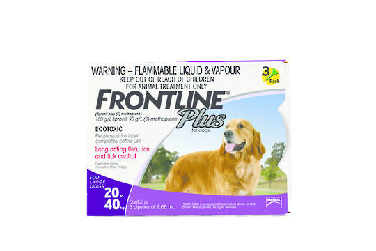 Frontline Spot-on Flea Treatment for Large Dogs (Purple / 2.68ml x 3)