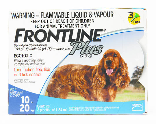 Frontline Spot-on Flea Treatment for Medium Dogs (Blue / 1.34ml x 3)
