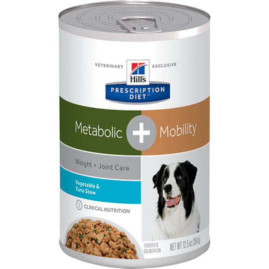 Hill's Prescription Diet Canine Metabolic Plus Mobility Cans Tuna & Vegetable Stew for Dogs 354g