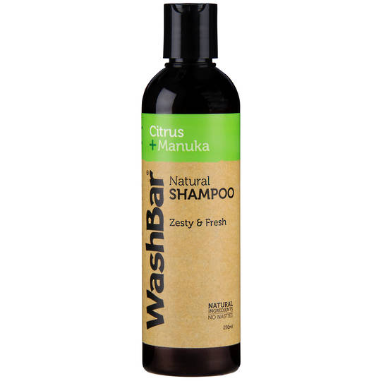 WashBar Natural Shampoo - Citrus and Manuka - 250ml