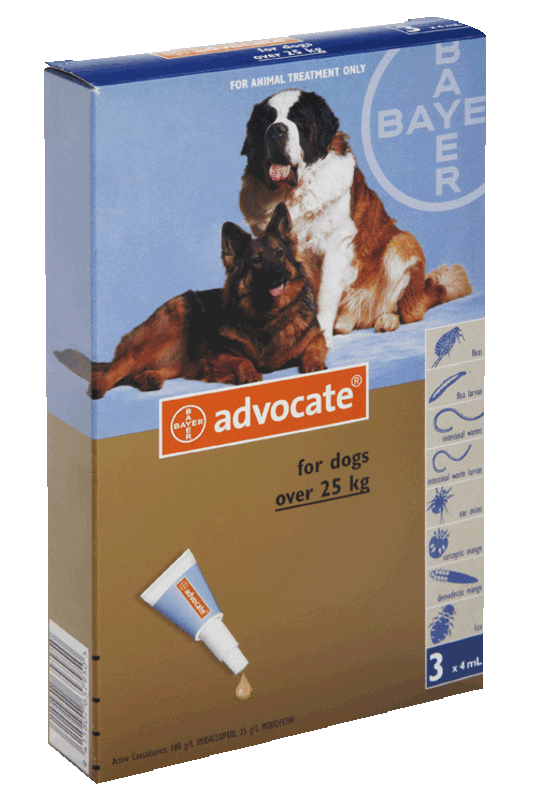 Advantage Spot-on Flea and Worm Treatment for Very Large Dogs (Blue / 3 pippets)