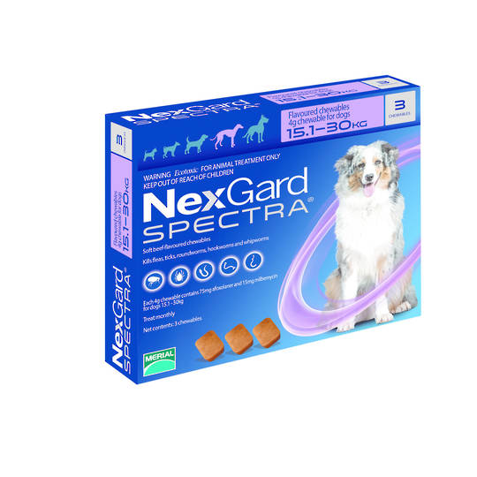 NexGard Chewable Flea Treatment for Large Dogs (Red / 136.0mg x 3)