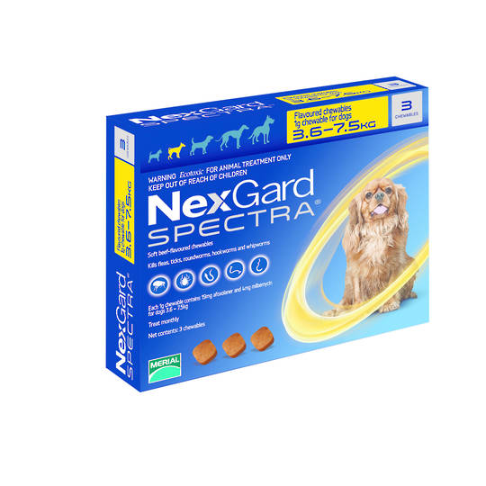 NexGard Chewable Flea Treatment for Small Dogs (Blue / 28.3mg x 3)