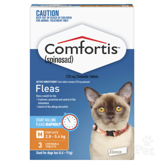Comfortis Chewable Flea Treatment for Cats & Dogs (3 pack) 20g