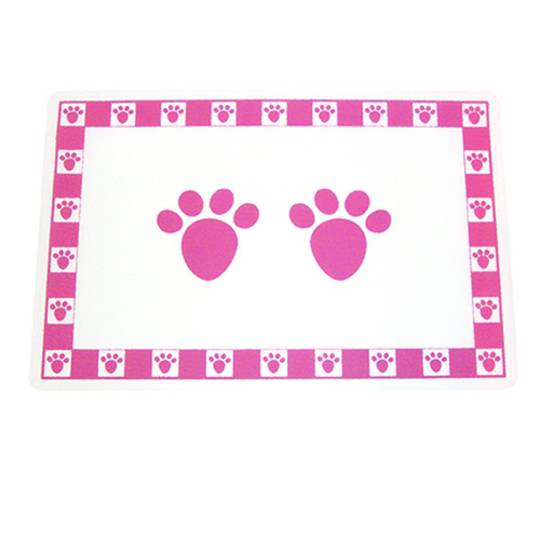Feed Mats Pet Paws Placemat Pink