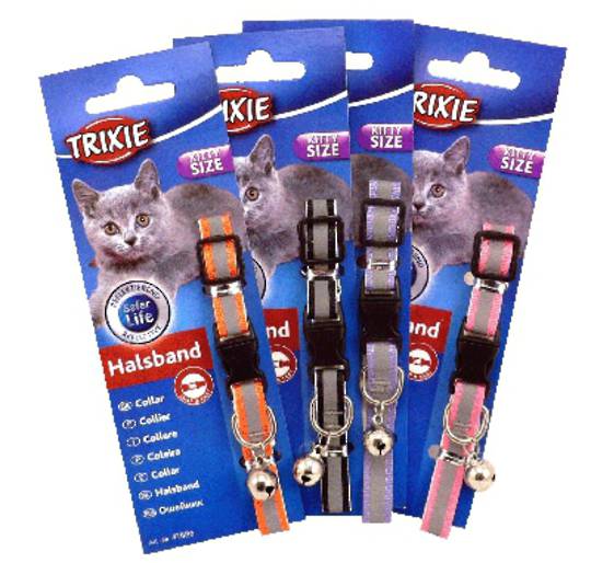 Trixie Kitten Collar - Reflective (Orange, Pink, Black or Blue)