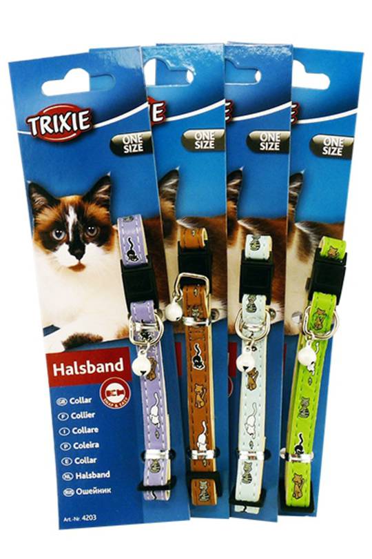 Trixie Cat Collar - Mouse Chase (Purple)
