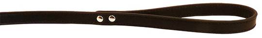 Leather Stitched Lead Black (13mm x 100cm)