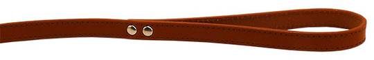 Leather Stitched Lead Cognac (13mm x 100cm)