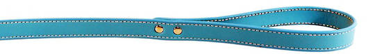 Leather Stitched Lead Aqua (13mm x 100cm)