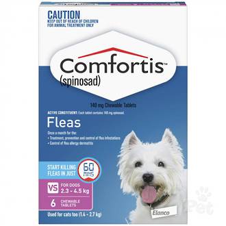 Comfortis Chewable Flea Treatment for Kittens, Small Cats, Puppy and Small Dogs (6 pack) 35g